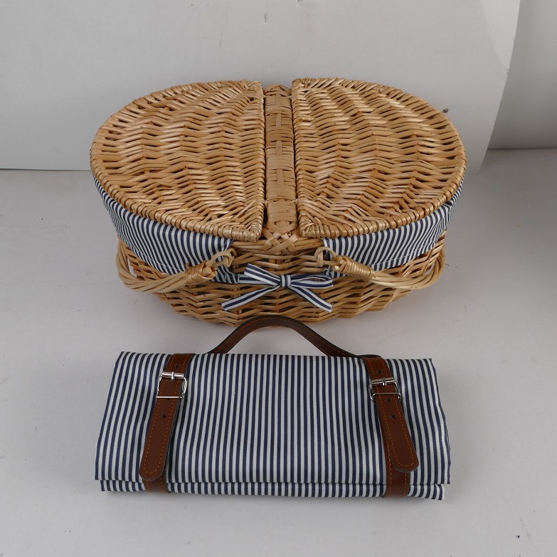 Cestas de picnic de sauce tejidas a mano Cestas de mangas de verduras de mano Cestas de regalo de mano Cestas de almacenamiento Cestas de huevos tejidas de caña