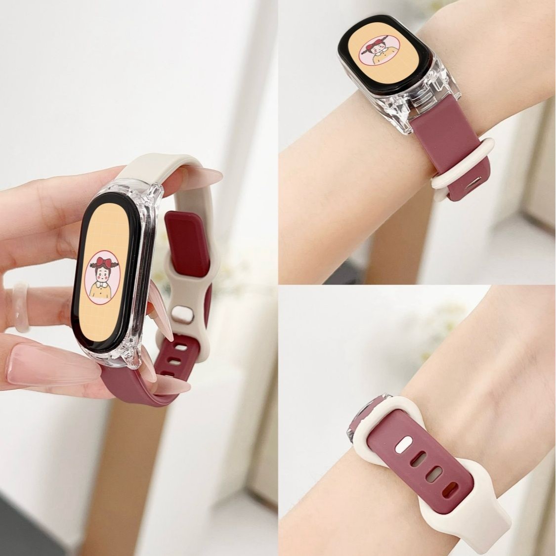 Suitable for Xiaomi Mi Band 10Nfc Ceramic Version 9Th Generation 876543 Watch Strap Smart Wristband Breathable Sports Silicone Niche