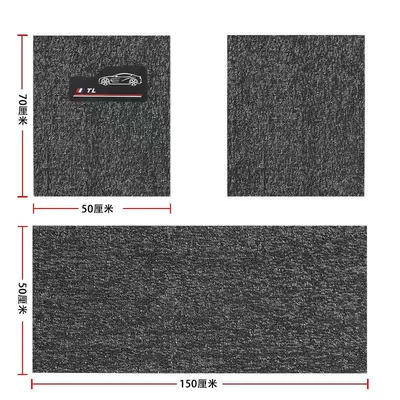 Car Floor Mats, Universal Easy-To-Clean: Universal Foot Pad - black-and-gray-front-5070-rear-50150-snowy-3-piece-set