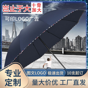 Ten-bone enlarged umbrella number 30% discount sunscreen umbrella sunny and rainy dual-purpose business logo sunshade umbrella advertisement