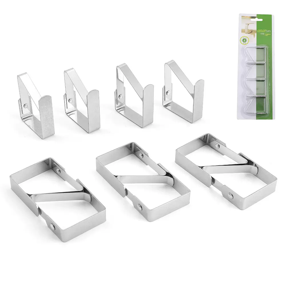 跨境电商不锈钢台布夹5X4CM 桌布夹不锈钢桌布夹台布夹桌