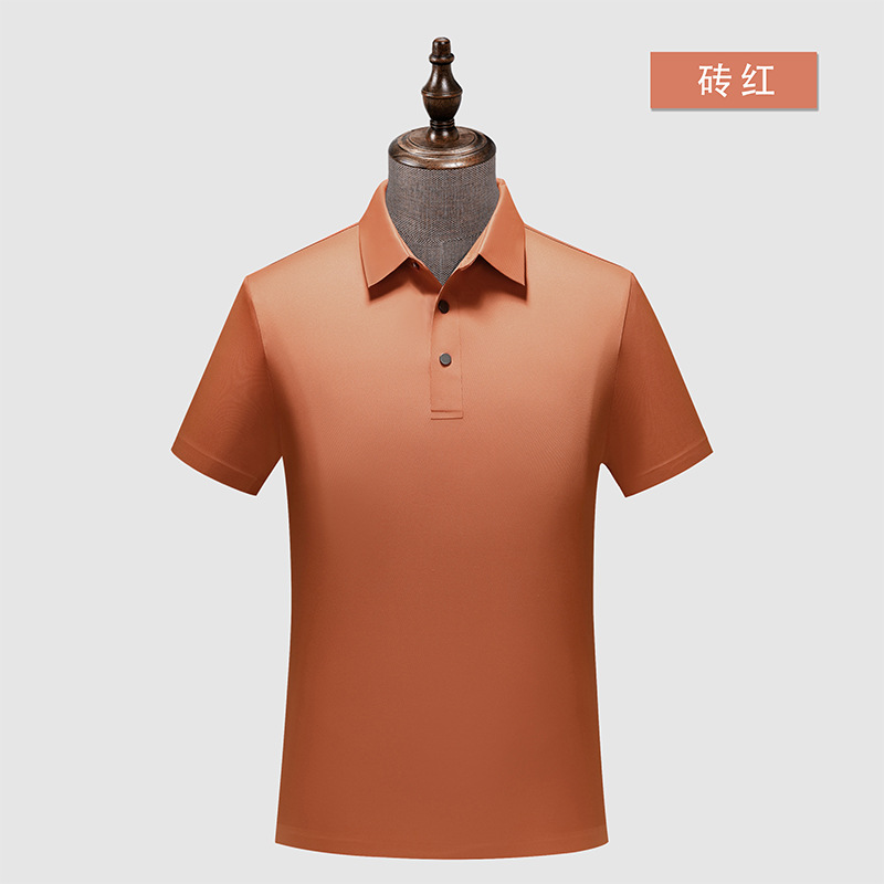 Brocado a cuadros amoníaco sin costuras 5A antibacteriano color sólido cuello de segundo nivel camisa de polo logotipo impreso personalizado ropa de trabajo de secado rápido overoles
