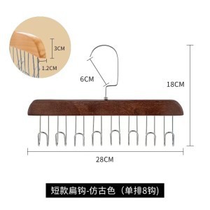 木製ストラップハンガー高級多機能多溝収納神器家庭用学生寮フック無痕ハンガー|undefined