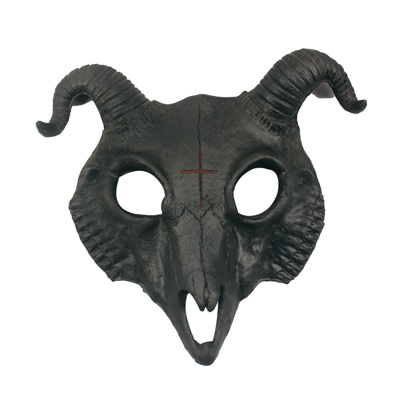 アマゾンクロスボーダーヤギマスクハロウィーンヤギマスクカーニバルパーティーPU動物マスクcos小道具|undefined