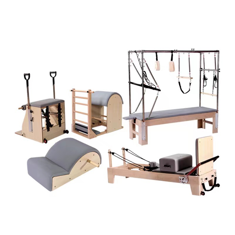Pilates cinco piezas de la columna vertebral corrector de silla estable fabricante multi-funcional combinación entrenador núcleo cama deslizante