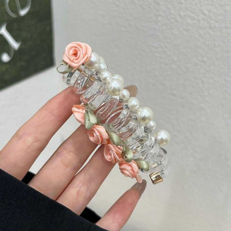 Cabeza coreana simple y de alta calidad linda línea telefónica de punto de onda de verano temperamento fresco cuerda de cabello diaria duradera