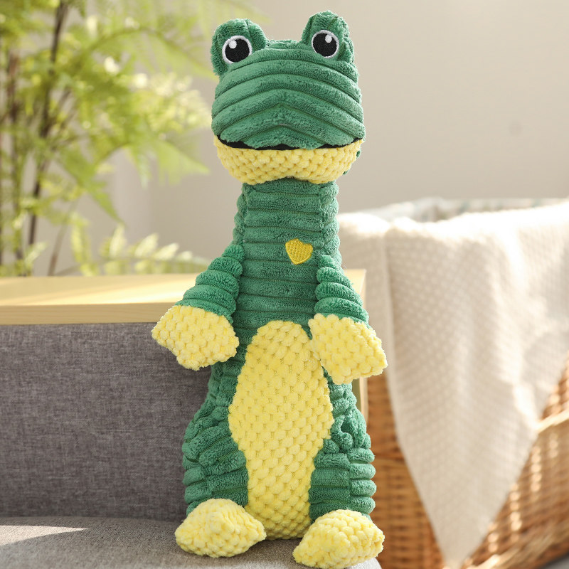 Corgi Golden Retriever lindo dinosaurio suministros para mascotas interactivo alivio tapado Juguete de perro transfronterizo sonido de felpa molar resistente a los mordiscos