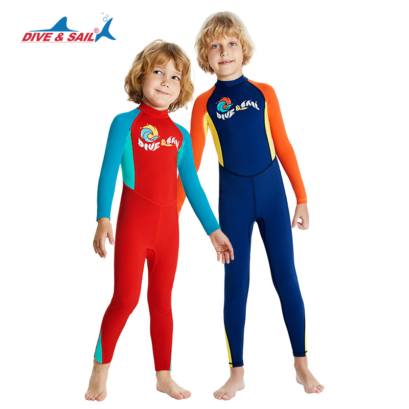 Summer New Children's Swimsuit, Medium and Large Children's Outdoor Sun Protection Quick-Drying Wetsuit Surfing Snorkeling Swimming Jellyfish Suit