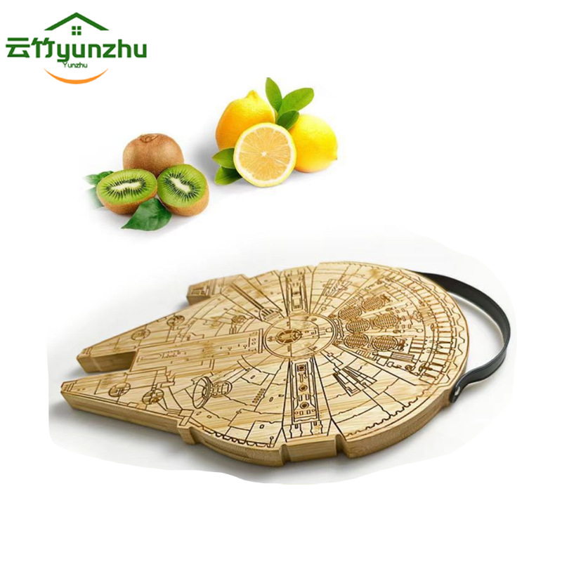 Transfronterizo bambú Star Wars tablero de corte de madera tallado tablero de corte de madera sólida dibujos animados Navidad