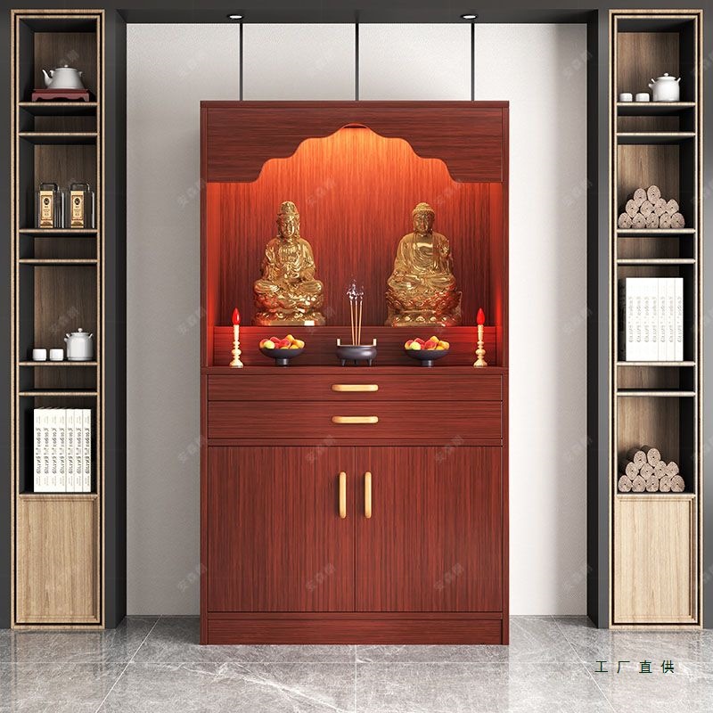 Home Altar for Worshiping Buddha, Shrine, Altar, Buddha Cabinet, Offering Table, Guanyin Bodhisattva Statue, Offering Stand, Incense Table