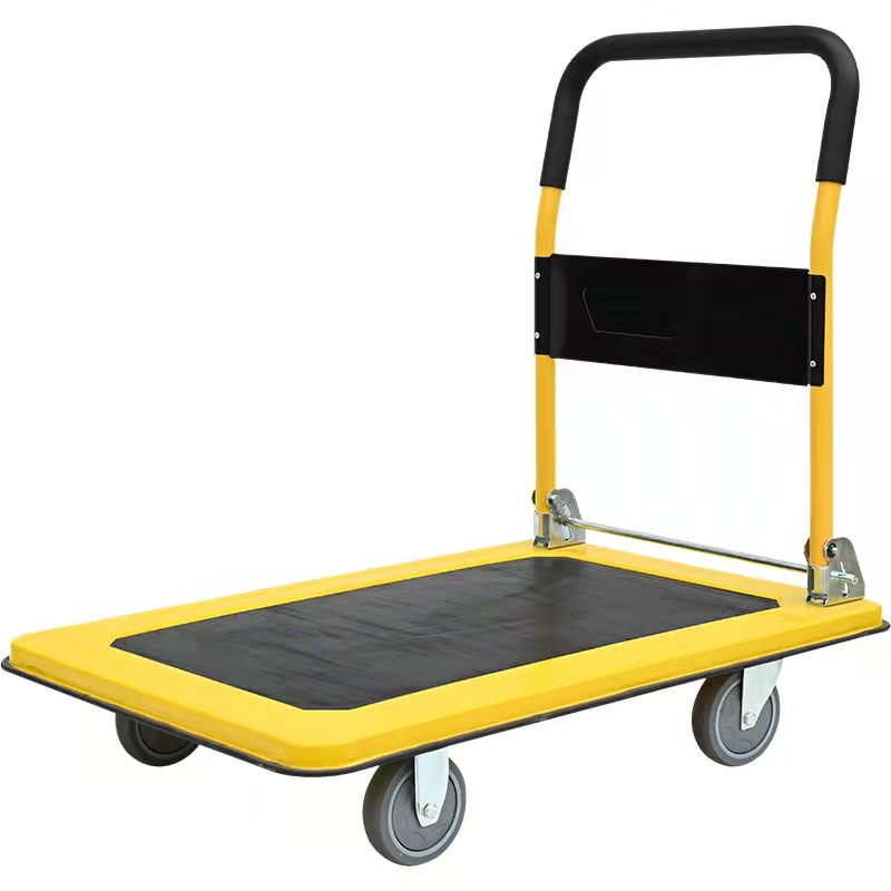 厂家供应便携折叠搬运平板手推车 手拉四轮货物小推车仓库拉货车