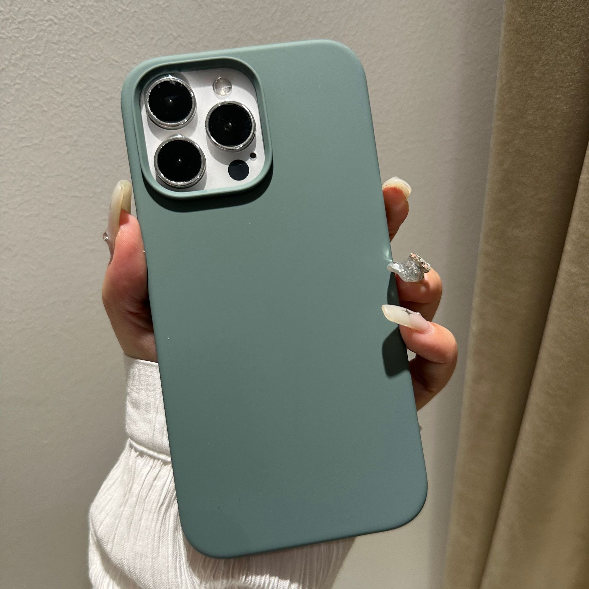 Adecuado para iphone12 funda de silicona líquida Apple 11pro piel sensación esmerilado 12max con LOGO pelusa teléfono caso