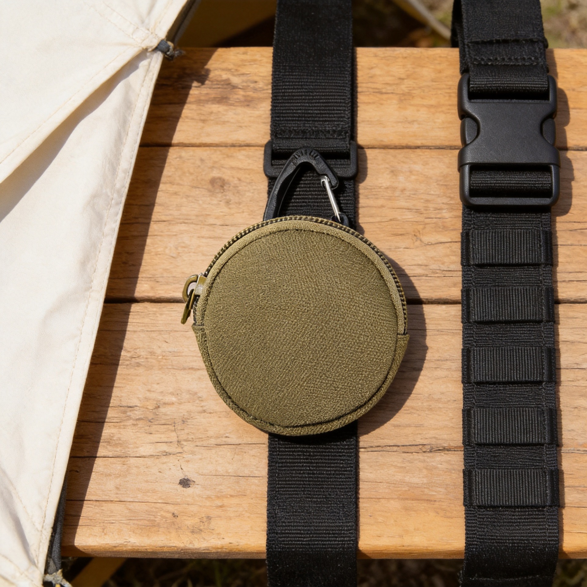 Ventiladores militares MOLLE cremallera deportes al aire libre táctico auricular bolsa colgante bolsa clave bolsa redonda mini monedero al por mayor