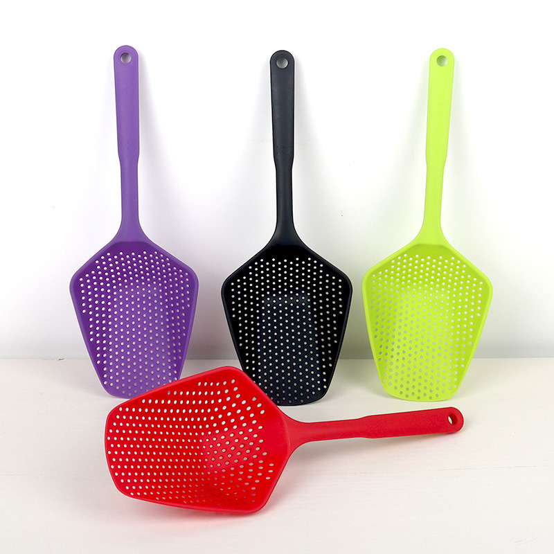 Cocina gran colador de agua PP gran colador de escurrir una pieza colador rejilla pala de hielo cuchara de alimentos resistente a altas temperaturas