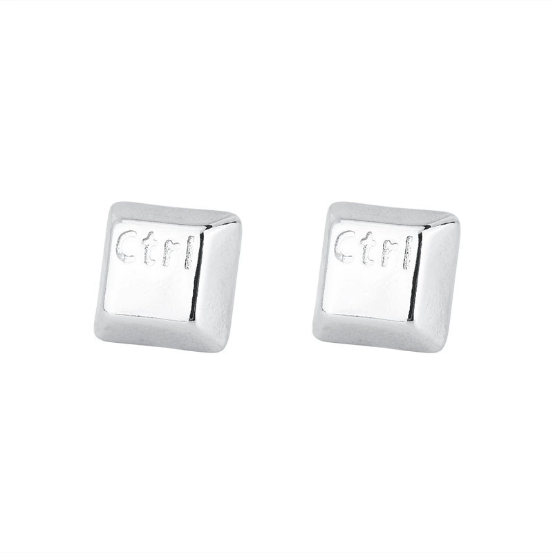 Keyboard, geometric square earrings, simple and elegant design