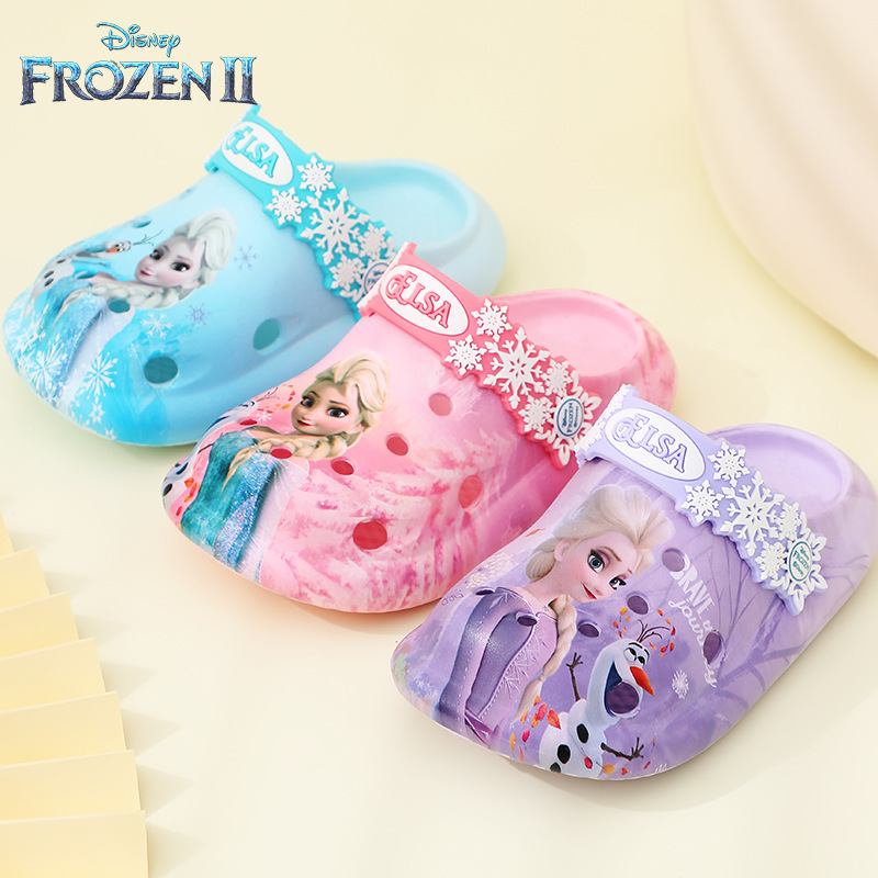 Frozen Princess Elsa Girls Slippers Summer Cartoon Baotou Non-Slip Beach Children's Crocs Frozen Princess Elsa Girls Slippers Summer Cartoon Baotou Non-Slip Beach Children's Crocs