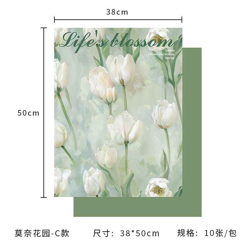 C타입(모네의 정원) 10매/팩, 다양한 사양(자세한 내용은 sku 사진 참조)