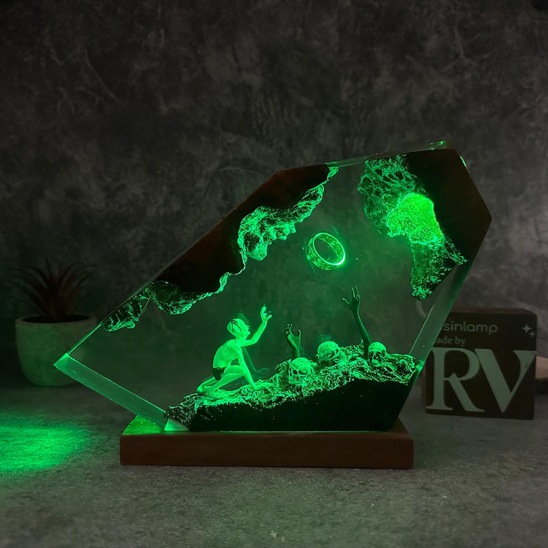 Cross-Border Popular Resin Lamp Lamp Resin Epoxy Handmade Lord of the Rings Gollum Resin Lamp Gift Cross-Border Popular Resin Lamp Lamp Resin Epoxy Handmade Lord of the Rings Gollum Resin Lamp Gift