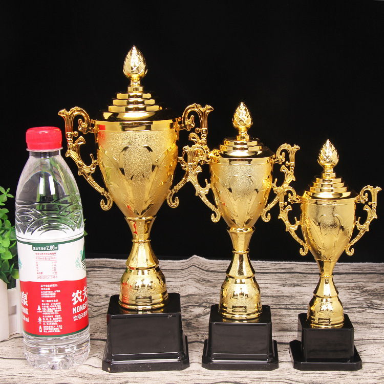 Trofeo metálico de recuerdo para eventos de celebración universales, premio para reuniones anuales, trofeo empresarial, trofeo de cinco estrellas