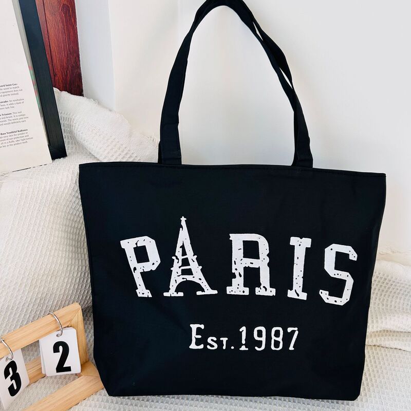 Wholesale 2025 Shoulder Tote Bag Shopping Women's Bag Literary Korean Style Bag Canvas Bag Fashion Student Bag Wholesale 2025 Shoulder Tote Bag Shopping Women's Bag Literary Korean Style Bag Canvas Bag Fashion Student Bag
