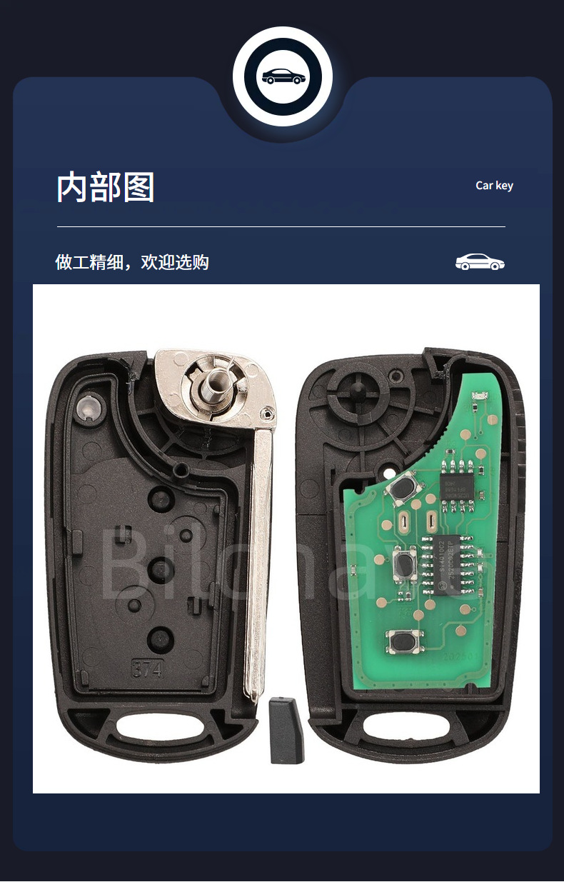 95430-1W020 Is Suitable for 3-Button Kia Rio Folding Car Remote Control Key 315Mhz Fsk Id46