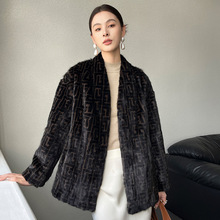 进口水貂毛皮草外套女海宁2025冬新款高端时尚貂皮大衣年轻款中古