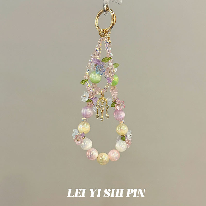 [Mel Peach Oolong] nuevo diseño de cuentas dulces nicho hermosa cadena de teléfonos móviles de cuentas de alta gama cadena de teléfonos móviles