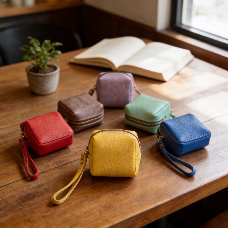 Headphone Bag Lipstick Bag Mbox Matte Wax Leather New Coin Purse Coin Storage Mini Handmade Pouch
