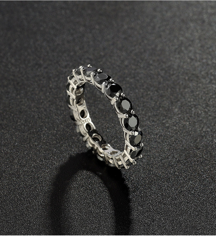 4g Weight Moissanite Inlay Material Rings Classification 1 Piece Quantity Holiday, Daily Occasion 925 Sterling Silver Material Round Pattern All Seasons Season Women's Gender Inlay Design Vacation, Simple Style Style 925 Sterling Silver Moissanite Round Rings Moissanite Rings 11