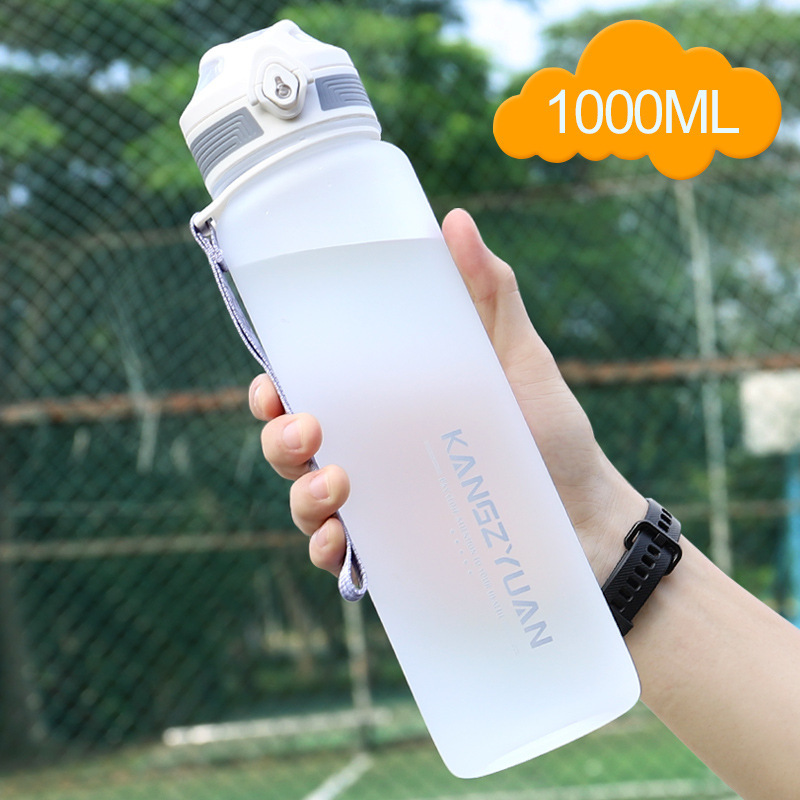 新款tritan透明直饮口弹盖运动水杯渐变黑650ml户外健身便携杯子|undefined