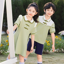 中小学生校服夏季短袖套装一年级儿童班服幼儿园园服学院风连衣裙