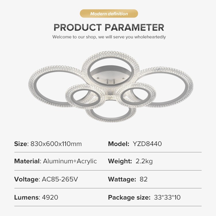 Amazon acrílico transfronterizo lámpara de techo de sala de estar LED burbuja anillo de lámpara de dormitorio luces de comedor de moda creativas