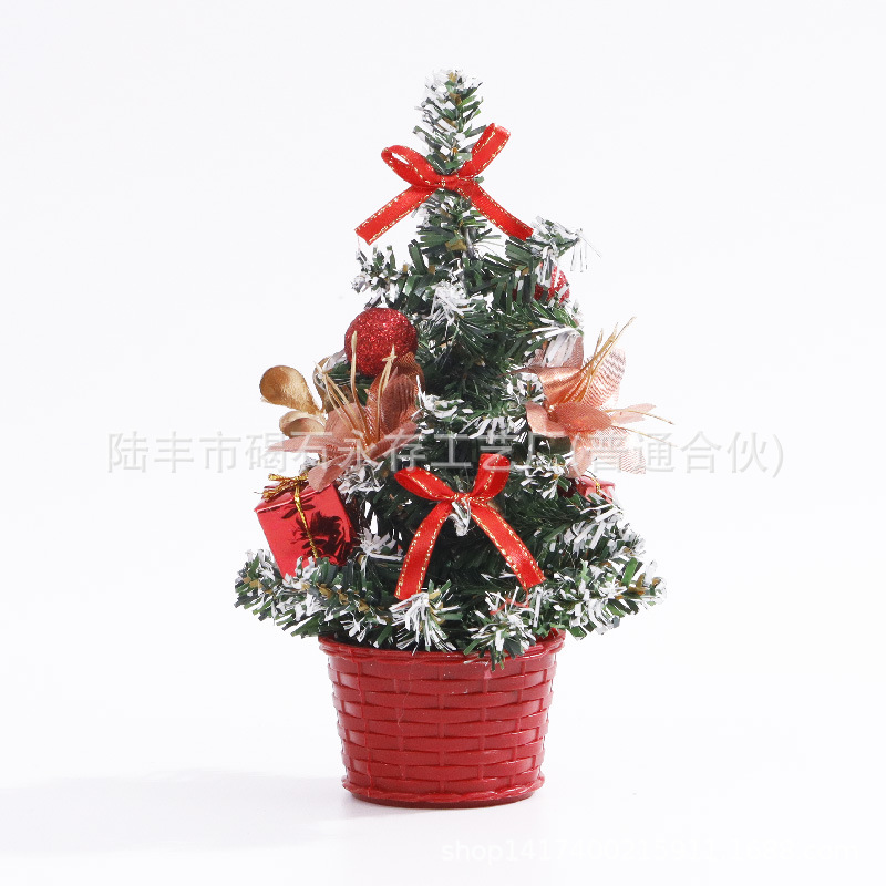 Navidad árbol decoración fábrica directa mini árbol artificial decoraciones familia Navidad regalos 20cm
