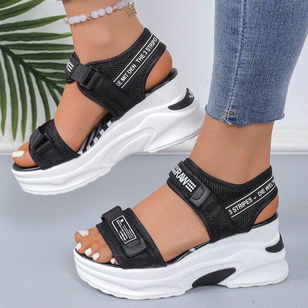 sports summer sandals platform wedge heel