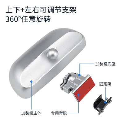 Large field of view rear view auxiliary mirror, Mirror Car Reversing Rearview Mirror Dual