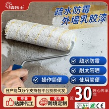 定制外墙乳胶漆彩色墙面翻新改色水性涂料耐候疏水防雨不变色油漆