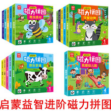 磁力拼图3到6岁益智进阶0-4-8岁宝宝早教启蒙智力开发益智玩具书