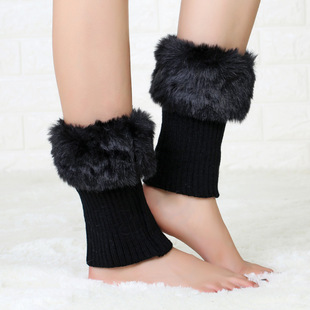 New Autumn and Winter Short Flip-Up Plush Warm Socks Boot Covers for Ladies Sexys Jk Style Knitted Wool Leggings and Foot Covers