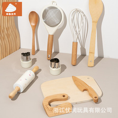 キッチンごっこ遊びおもちゃ 竹製ナイフ 野菜切り 模擬木製 3～6歳向け 子供用ナイフ まな板 料理おもちゃ