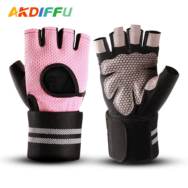 Guantes de fitness para hombres y mujeres guantes de equitación deportiva alargados Guantes de microfibra de fitness de protección de Palma fabricante lote