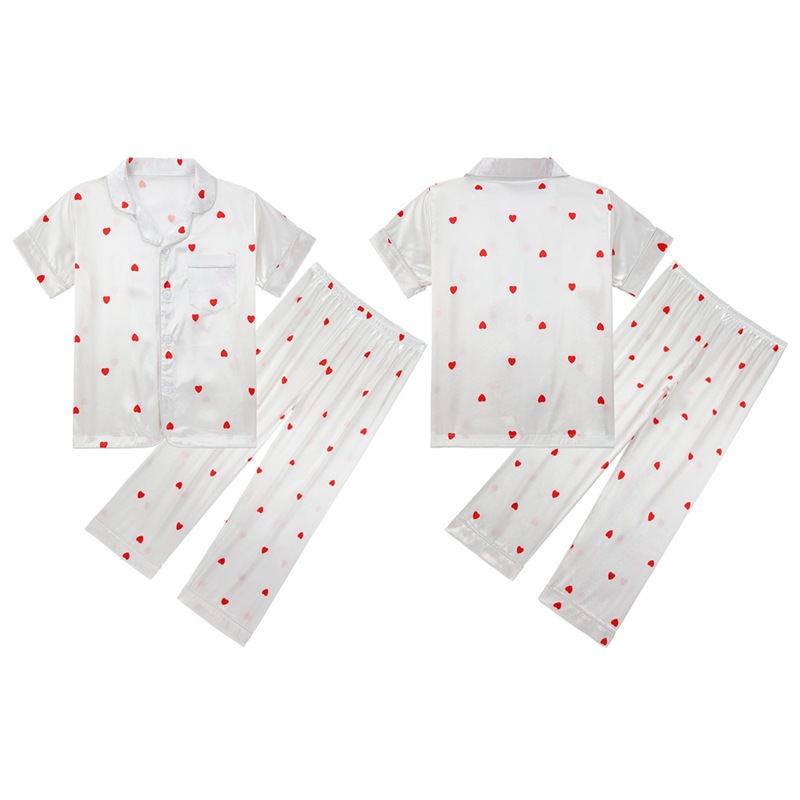 Schlafanzug Set Mit Kurzem Oberteil Und Langer Hose Für Kinder_voghion.com
