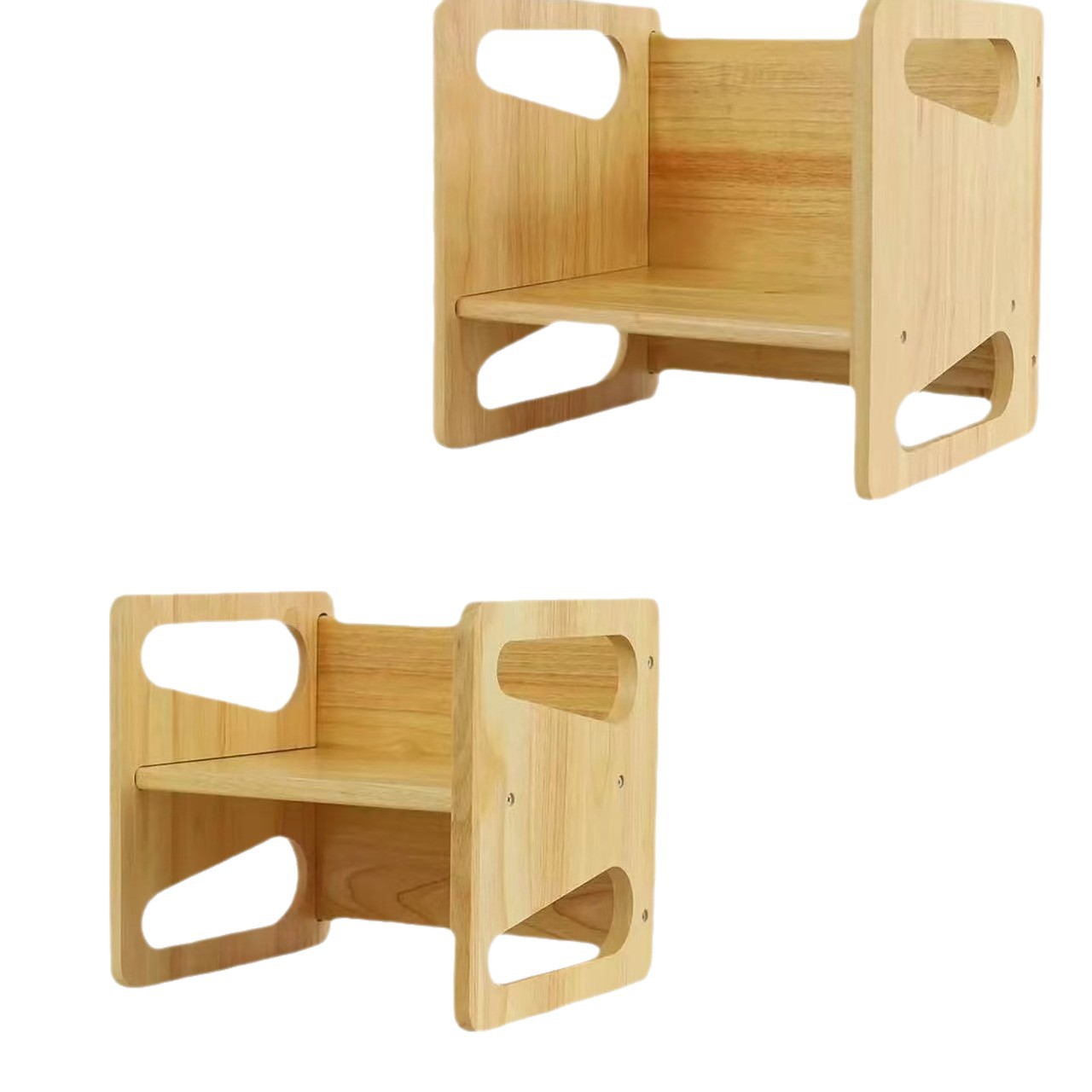 Mesa y silla para bebés de madera sólida, mesa y silla multipropósito para niños de madera sólida, mesa y silla para bebés de madera sólida