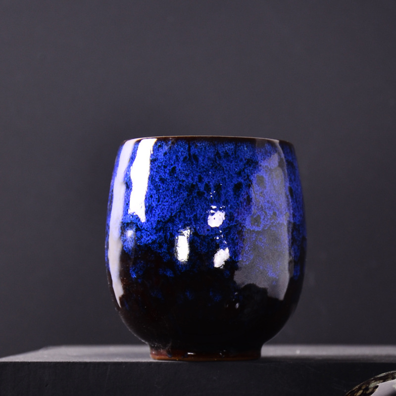 Cambio de horno de cerámica hogar Kung Fu taza de té personal Sola Taza Tianmu Jianzhan cambio Maestro Taza de Té Tazón