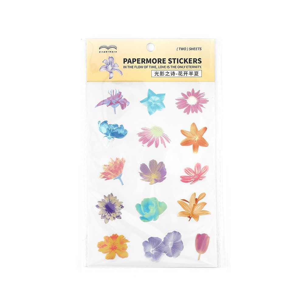 Pegatina de PET mate de PaperMore, poesía de luces y sombras, material de decoración de tienda de comida creativa, pegatina de película de corte