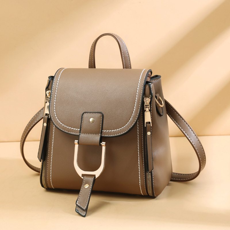 [Bolsa de mujer transfronteriza] de gran capacidad de color sólido 2023 nueva mochila casual simple mochila de hombro bolsa de mensajero