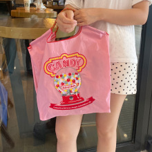 大容量环保收纳袋单肩手提包日本小众刺绣高园园同款ballchain