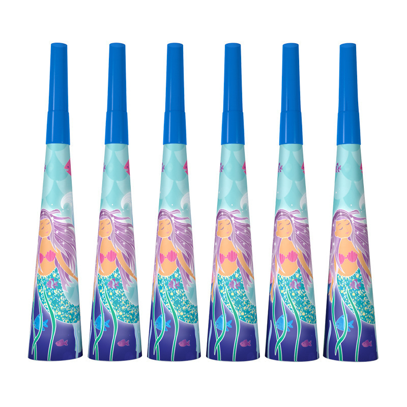 Amazon nueva segunda generación sirena azul fishtail fiesta decoración azul fishtail Amazon vajilla traje