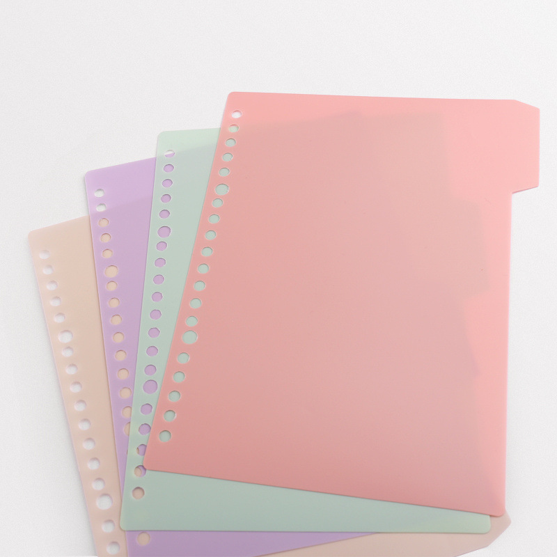 Libro de hojas sueltas de Kedeyou, página de partición A4, página de contabilidad manual B5DIY, venta al por mayor, página de partición blanca de niebla A5