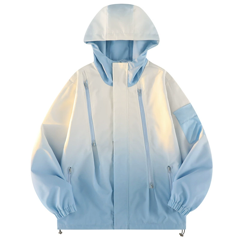 Трансграничная оптовая весенняя наружная тенденция спорта с капюшоном градиентный дизайн