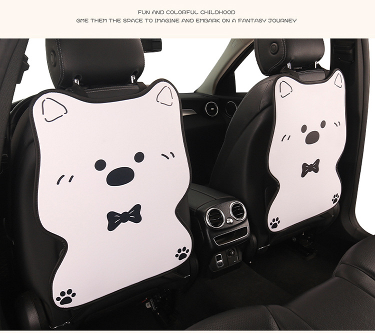 West Highland Car Anti-Kick Pad Cartoon Cute Kidsren's Seat Back Anti-Scratch Pad Universal Decorative Rear Seat Back Anti-Kick